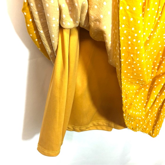 SAVANNA JANE Marigold Yellow Embroidered Polka Dot Babydoll Dress - Picture 7 of 10